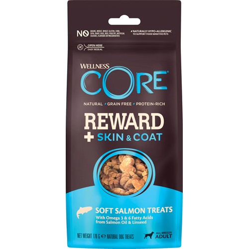 Core Reward Skin & Coat Treats with salmon