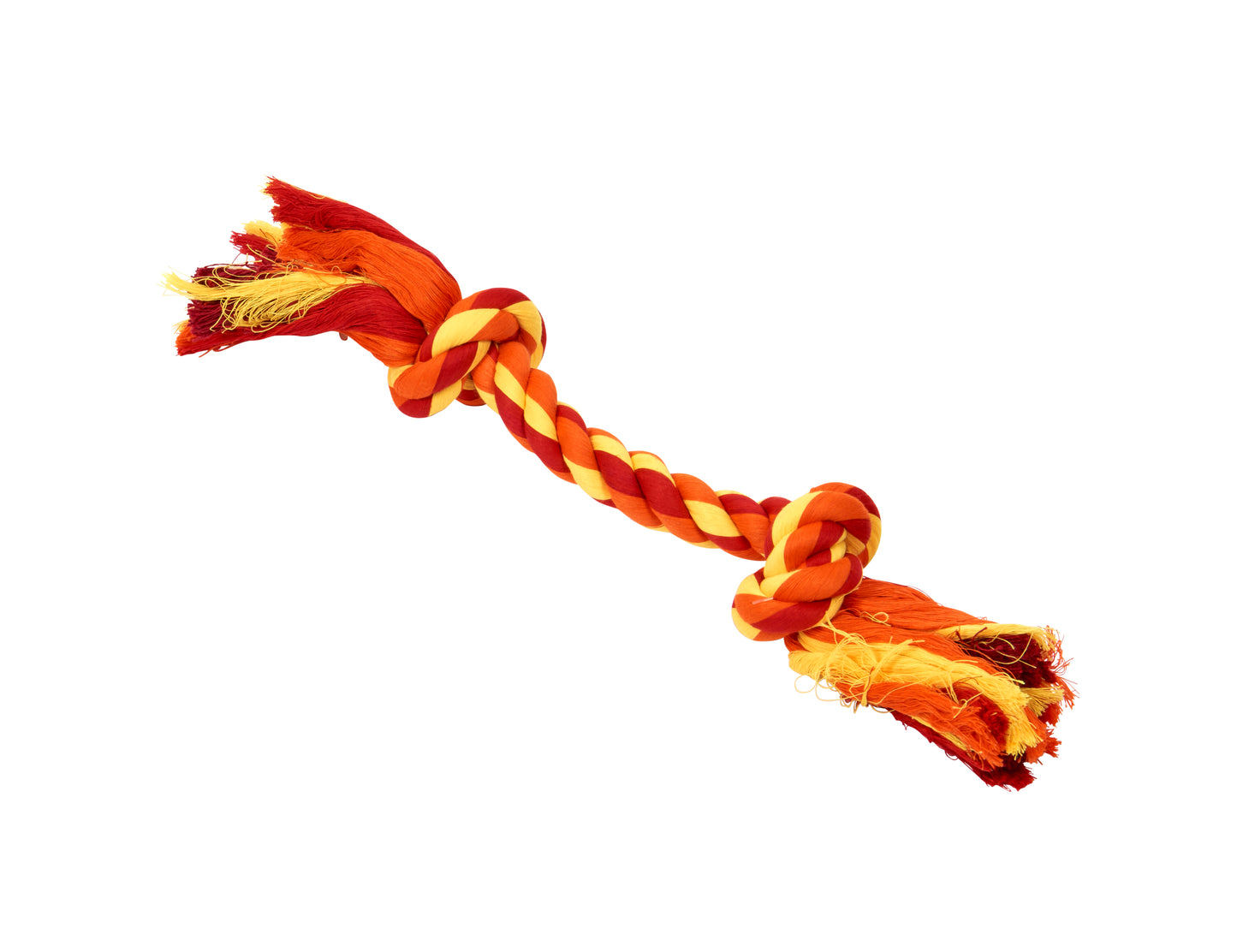 BUSTER Colour Dental Rope 2-Knot, rød/orange/gul, L, 35 cm18