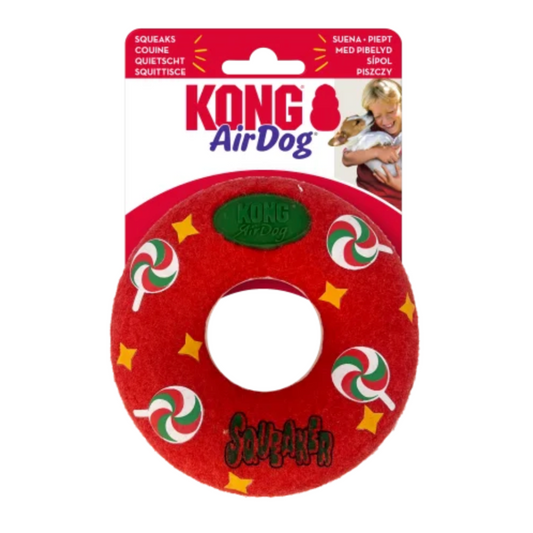 KONG Holiday AirDog Donut Rød M