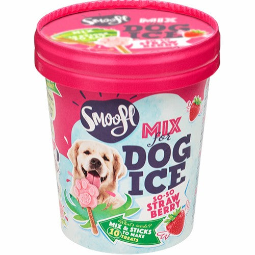 Smoofl Dog Ice Hundeis Mix m. jordbær