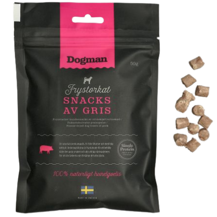 Dogman frysetørret snacks - Gris