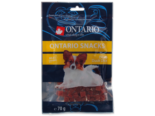 ONTARIO snack and terninger til lille hund 70g