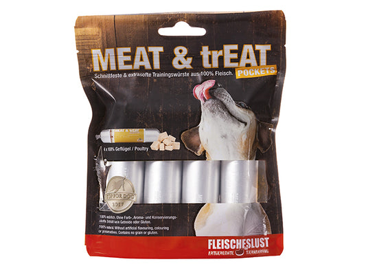 MEAT & TREAT POCKET FJERKRÆ, 4X40G