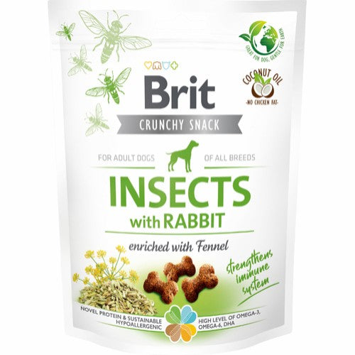 Brit Care Crunchy Cracker Insects med kanin og fennikel 200 g